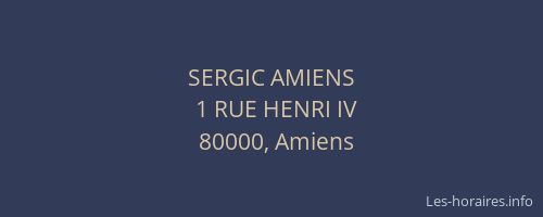 SERGIC AMIENS