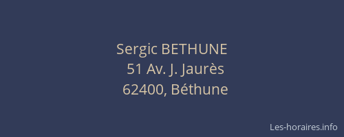 Sergic BETHUNE