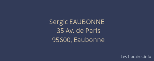 Sergic EAUBONNE