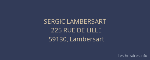 SERGIC LAMBERSART