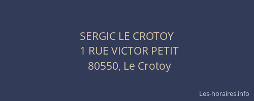 SERGIC LE CROTOY