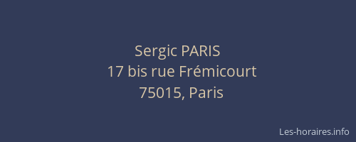Sergic PARIS