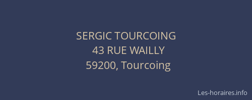 SERGIC TOURCOING