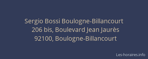 Sergio Bossi Boulogne-Billancourt