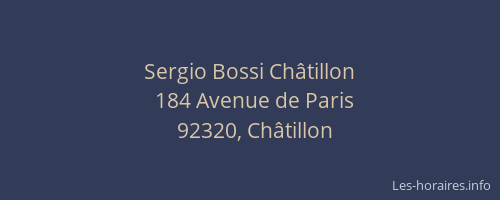 Sergio Bossi Châtillon