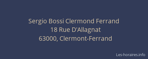 Sergio Bossi Clermond Ferrand