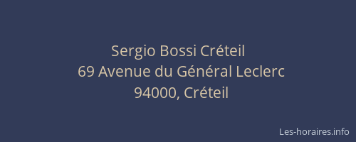 Sergio Bossi Cr&eacute;teil
