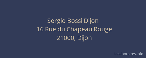 Sergio Bossi Dijon