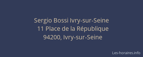 Sergio Bossi Ivry-sur-Seine