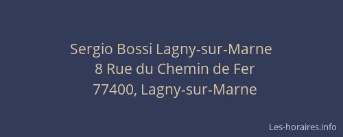 Sergio Bossi Lagny-sur-Marne