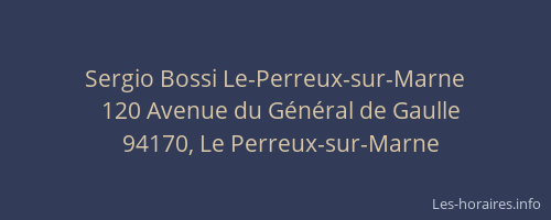 Sergio Bossi Le-Perreux-sur-Marne