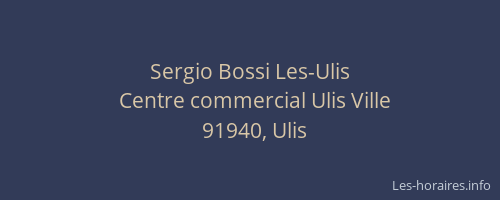 Sergio Bossi Les-Ulis