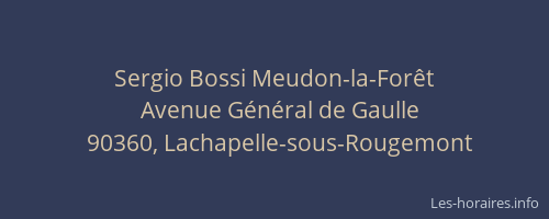 Sergio Bossi Meudon-la-For&ecirc;t