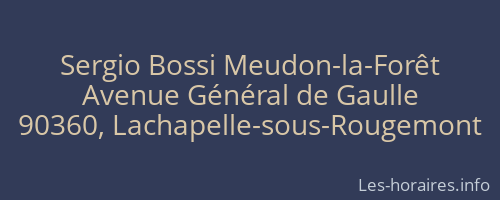 Sergio Bossi Meudon-la-Forêt