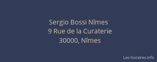 Sergio Bossi Nîmes