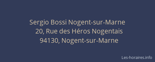Sergio Bossi Nogent-sur-Marne