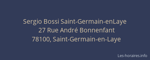 Sergio Bossi Saint-Germain-enLaye