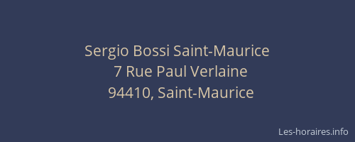 Sergio Bossi Saint-Maurice