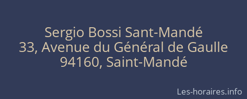 Sergio Bossi Sant-Mandé