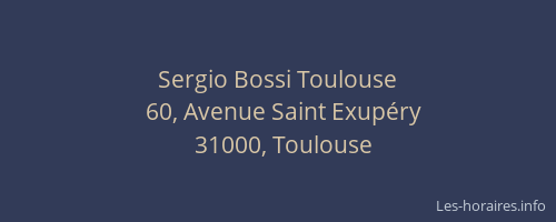 Sergio Bossi Toulouse