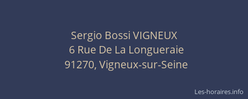 Sergio Bossi VIGNEUX