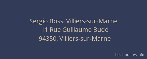 Sergio Bossi Villiers-sur-Marne