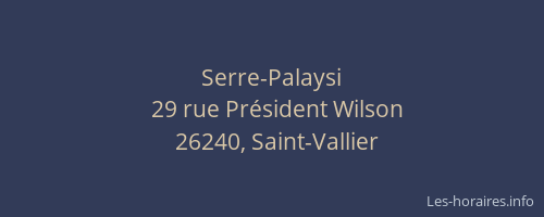 Serre-Palaysi