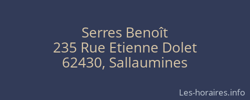 Serres Benoît
