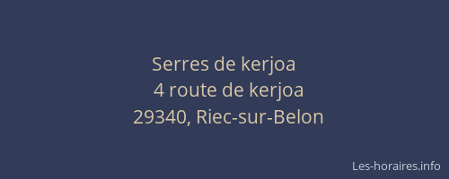 Serres de kerjoa