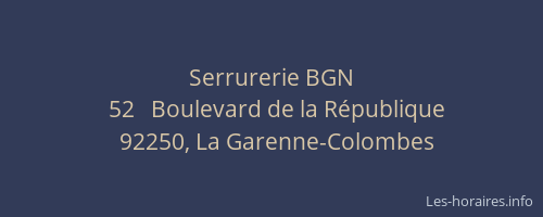 Serrurerie BGN