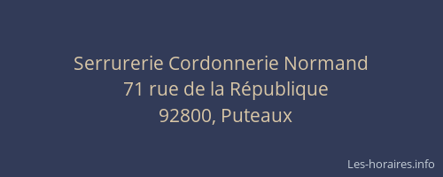 Serrurerie Cordonnerie Normand