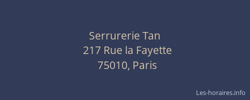 Serrurerie Tan