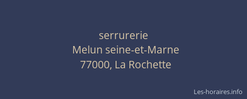 serrurerie