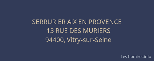 SERRURIER AIX EN PROVENCE