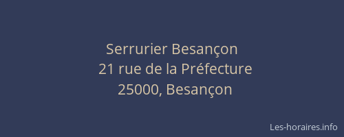 Serrurier Besançon