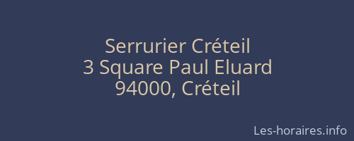 Serrurier Créteil