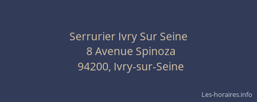 Serrurier Ivry Sur Seine