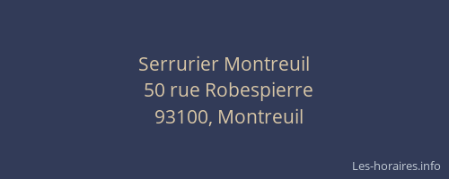 Serrurier Montreuil