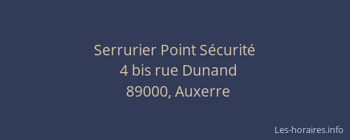 Serrurier Point Sécurité