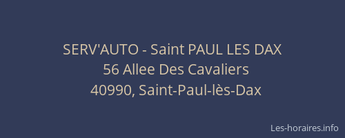 SERV'AUTO - Saint PAUL LES DAX