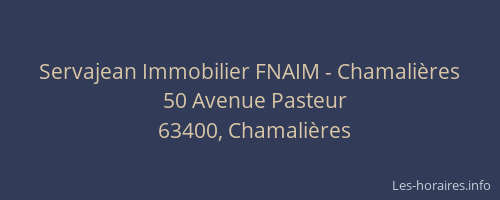 Servajean Immobilier FNAIM - Chamali&egrave;res