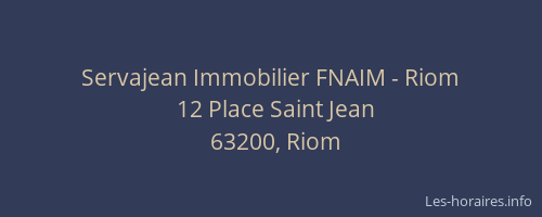 Servajean Immobilier FNAIM - Riom