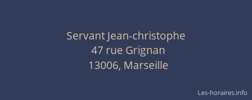Servant Jean-christophe