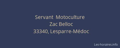 Servant  Motoculture
