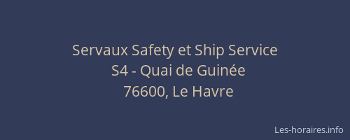 Servaux Safety et Ship Service