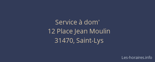 Service à dom'