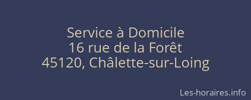 Service à Domicile