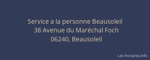 Service a la personne Beausoleil