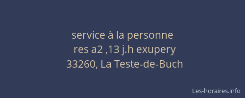 service &agrave; la personne