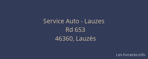 Service Auto - Lauzes